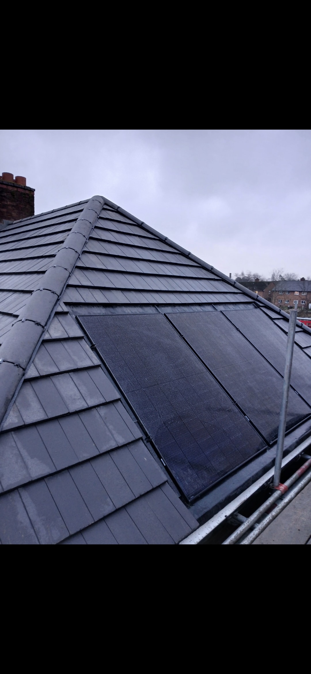 Solar panel installation by All About Roofing Birmingham