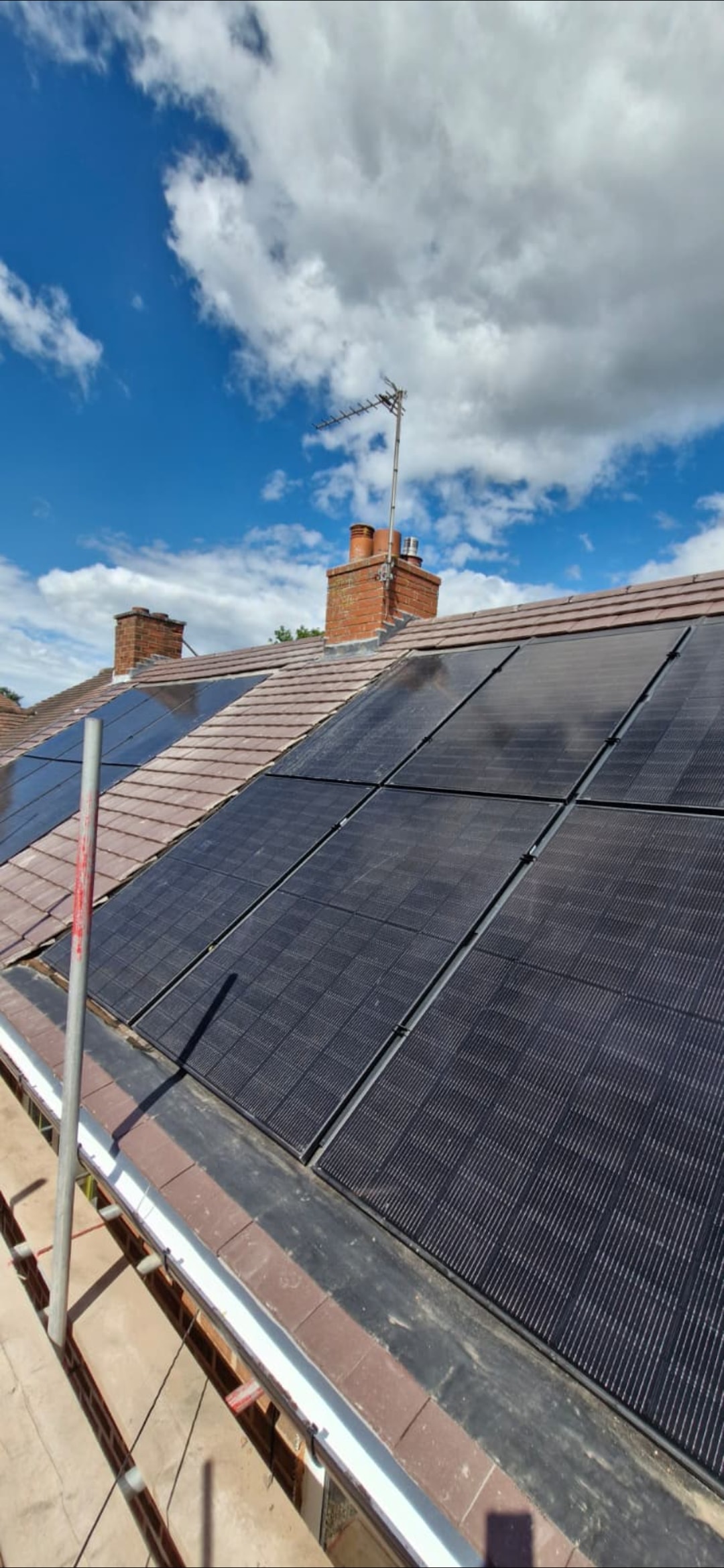 Solar panels fitted to tiled roof in Birmingham